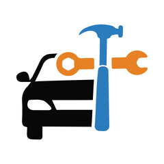 Repair, Service, Hammer, Wrench, Car, mechanic, repair, car repair icon