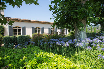 Mediterranean garden design and landscaping, Provence, France: Beautifully planted front garden of...