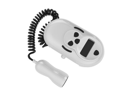 Fetal doppler isolated on transparent background. 3d rendering - illustration