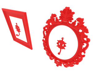 Frame isolated on transparent background. 3d rendering - illustration