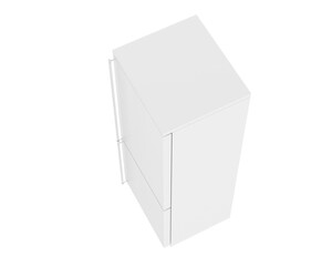 Fridge isolated on transparent background. 3d rendering - illustration