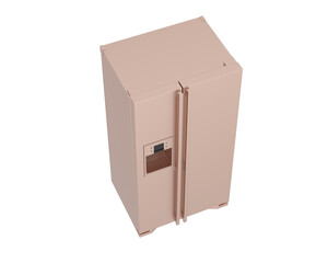 Fridge isolated on transparent background. 3d rendering - illustration