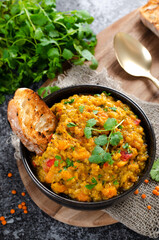 Red Lentils Indian Curry Dal, Lentil Dhal, Tasty Meal