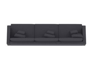 Sofa isolated on transparent background. 3d rendering - illustration