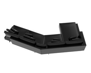 Sofa isolated on transparent background. 3d rendering - illustration