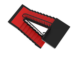 Stairs isolated on transparent background. 3d rendering - illustration