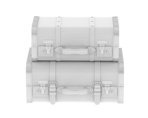 Suitcase isolated on transparent background. 3d rendering - illustration