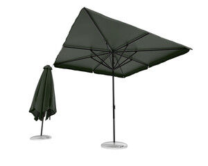 Beach umbrella isolated on transparent background. 3d rendering - illustration