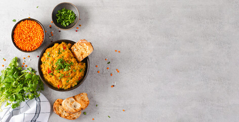 Red Lentils Indian Curry Dal, Lentil Dhal, Tasty Meal