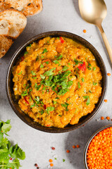 Red Lentils Indian Curry Dal, Lentil Dhal, Tasty Meal