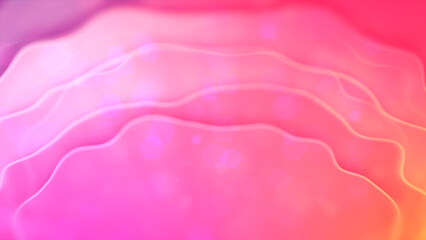 gentle pink and orange scintillant volumetric shapes - abstract 3D illustration