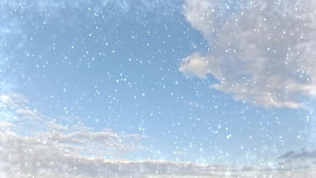 timelapse with scurry on blue sky backdrop