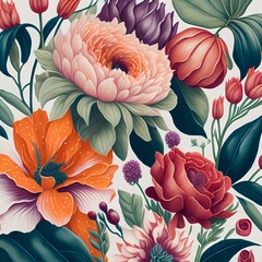 beautiful illustration of flowers in a watercolor style