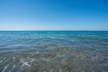 Mediterranean sea water bathing the Spanish coast