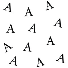 Vector Pattern With Letter B On White Background