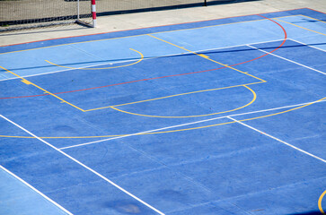 Outdoor gate for futsal or handball, gate of a football or handball playground, sports concept
