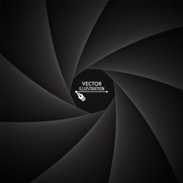 Shutter aperture. Illustration of camera shutter. Vector illustration.