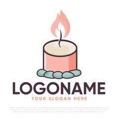  Candle Logo Design