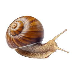 Snail isolated on white created with Generative AI