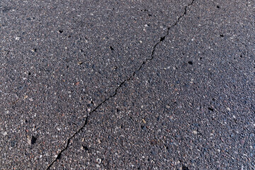 Close up of an asphalt road