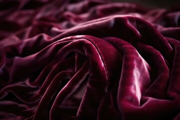 close-up of velvet fabric with rich, velvety texture, created with generative ai