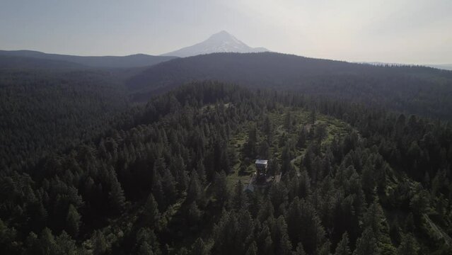 Firewatch Tower Near a Mountain