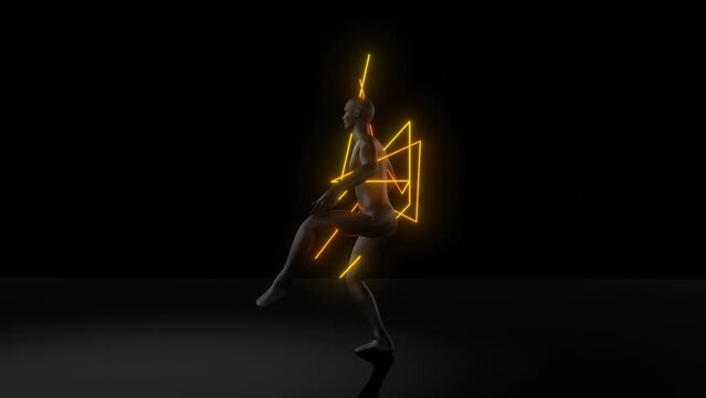 Ballet With Neons Dancing animation