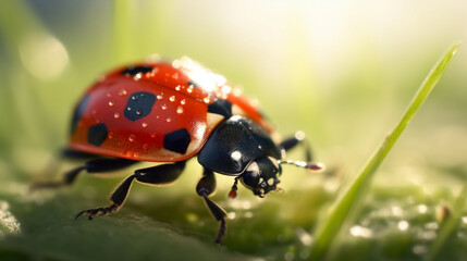 Fototapeta premium Macro ladybug