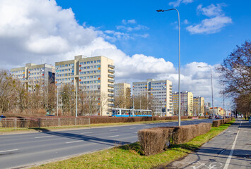 Fototapeta na wymiar Street view of Wrocław.