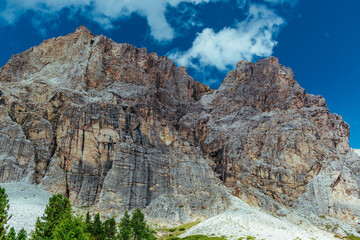 Picturesque mountain landscape in Dolomite Alps, Italy