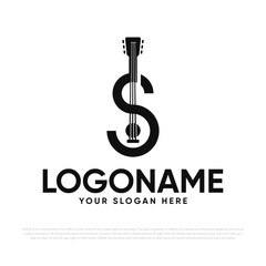 S Guitar Logo Design