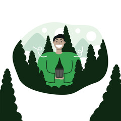 illustration of a environmentalist