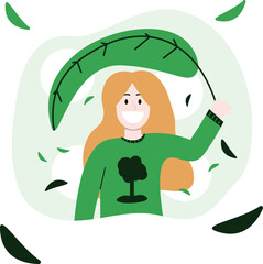 illustration of a environmentalist
