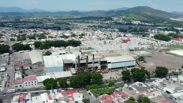 Aerial View of Sugar Factory in Tepic, Nayarit. Mexico
