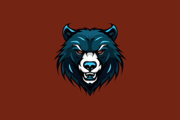 Angry Bear Mascot Logo Template