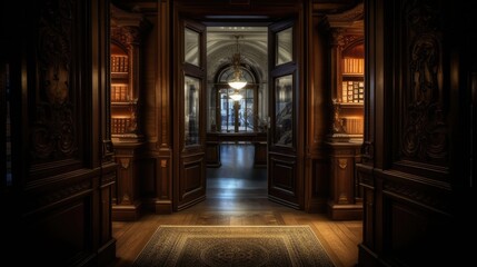 Fototapeta na wymiar Interior View of a Cozy Bookshop. Created with generative AI