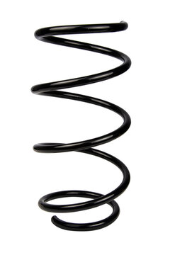 Black Coil Spring Isolated On White Background