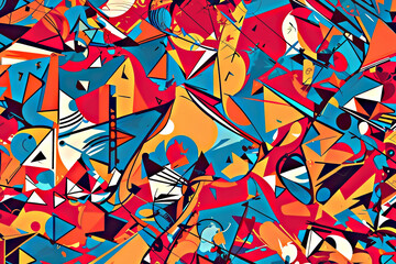 Fototapeta na wymiar Geometrical Abstract Background Colorfull