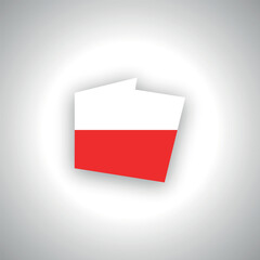 Poland vector map logo minimalist