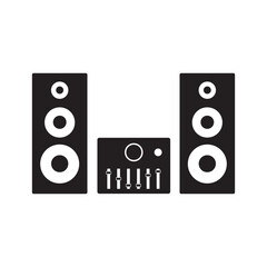 sound system icon logo vector design template