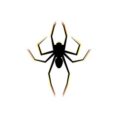 Scary spider silhouette illustration, 
Helloween spider, witch spider
