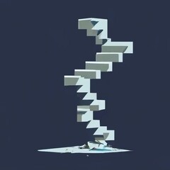 can abstract album cover with crazy stairs in all vectors that is not flashy. ai