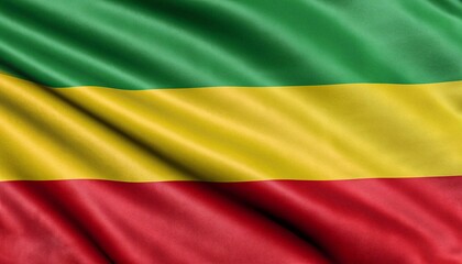 Fototapeta premium flag of Bolivia with juicy colors_with pleats with visible satin texture