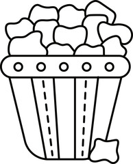 Doodle cute illustration. Kawaii characters for childrens coloring book