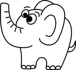 Doodle cute illustration. Kawaii characters for childrens coloring book