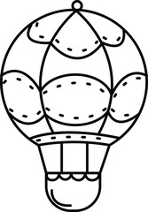 Doodle cute illustration. Kawaii characters for childrens coloring book