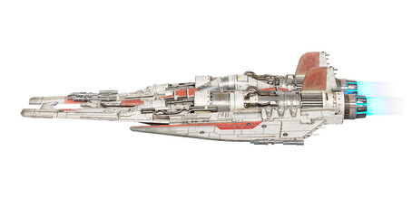 ufo fighter jet in side view © DM7