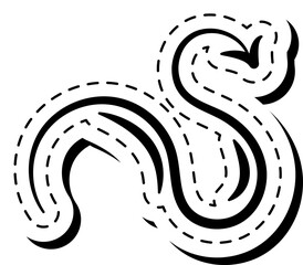 Naklejka premium black and white arrow sticker