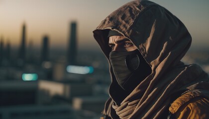 Fictional character, Portrait of a Ninja, Generative AI