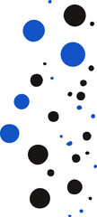 Abstract texture with blue and black circles